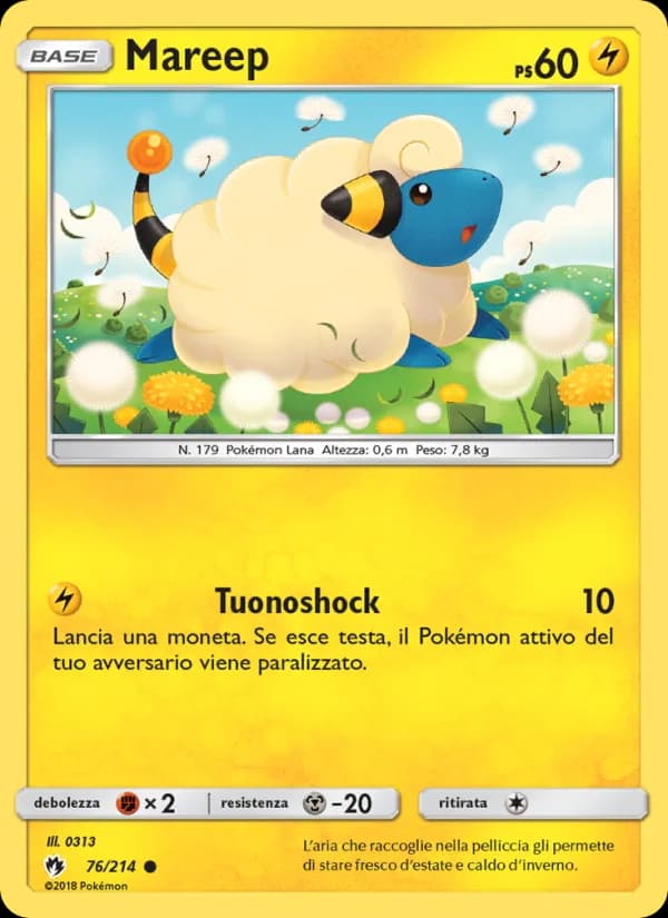 Mareep card in Italian