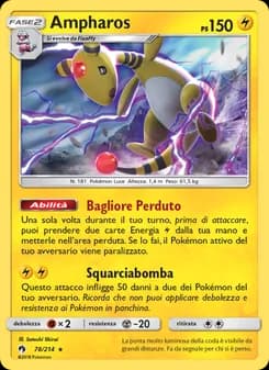 Ampharos card in Italian