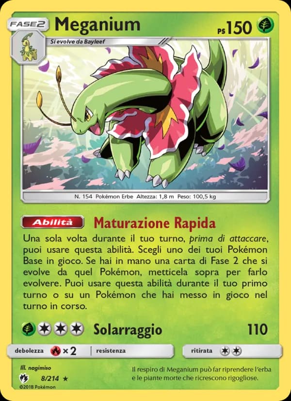 Meganium card in Italian
