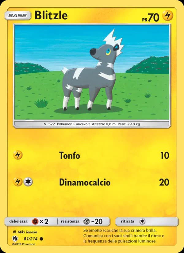 Blitzle card in Italian