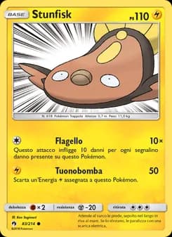 Stunfisk card in Italian