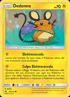 Dedenne card in Italian