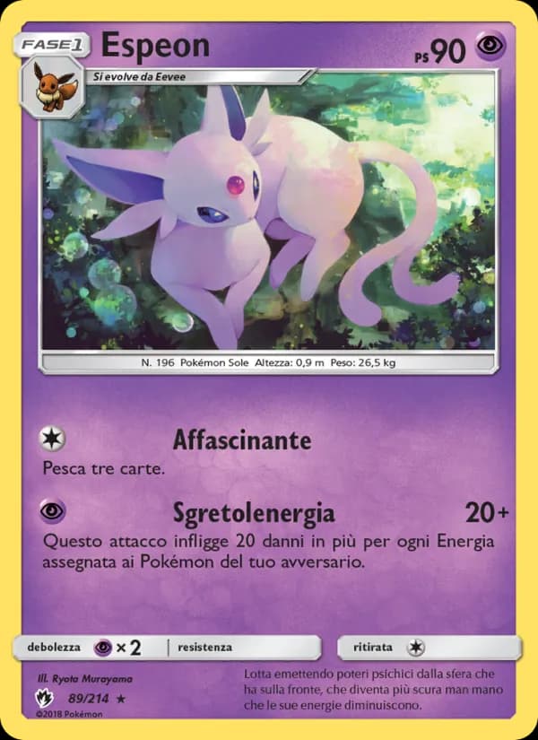 Espeon card in Italian