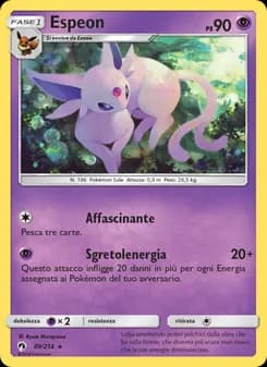 Espeon card in Italian