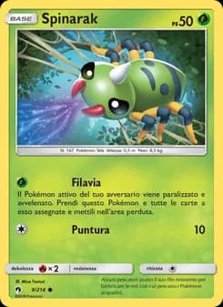 Spinarak card in Italian