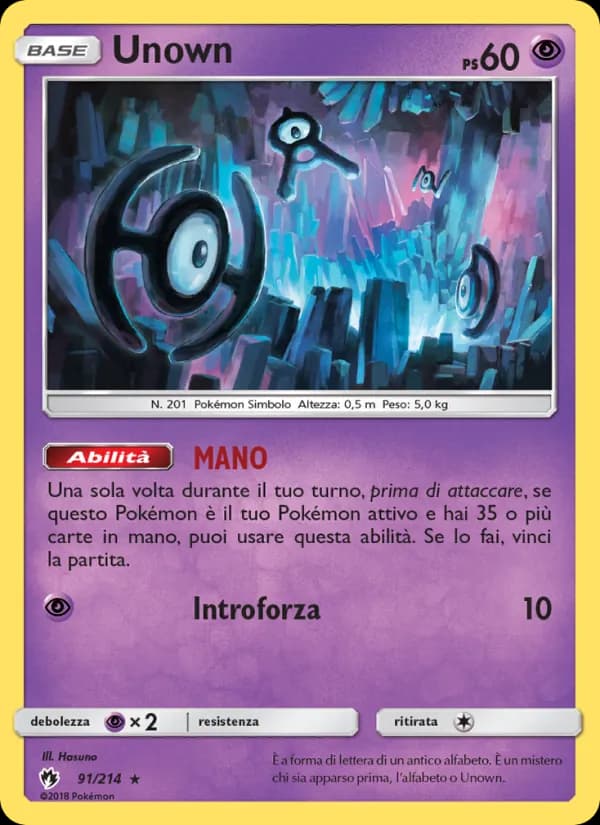 Unown card in Italian