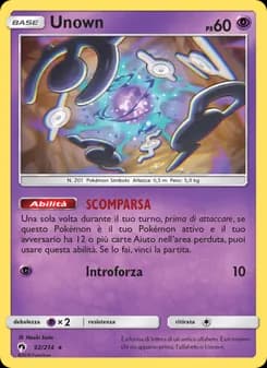 Unown card in Italian