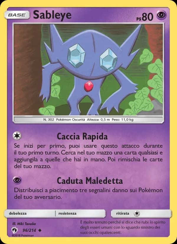 Sableye card in Italian