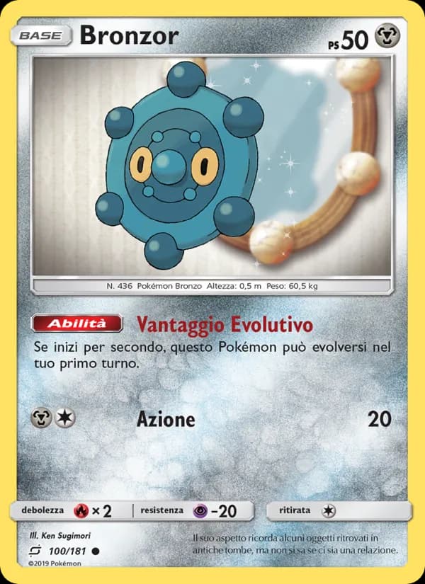 Bronzor card in Italian