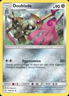 Doublade card in Italian