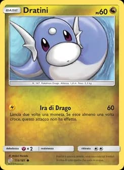 Dratini card in Italian