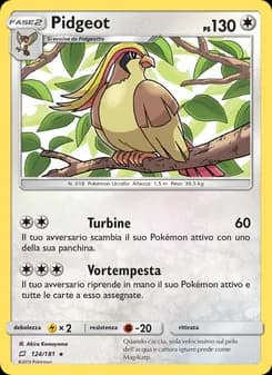 Pidgeot card in Italian