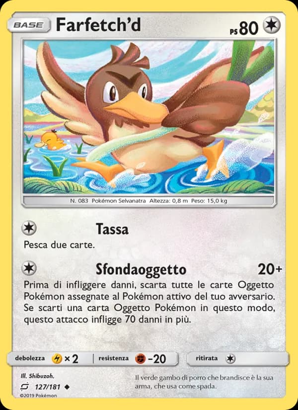 Farfetch’d card in Italian