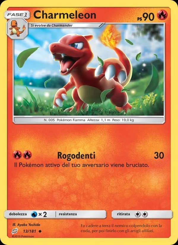 Charmeleon card in Italian