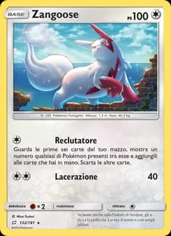 Zangoose card in Italian