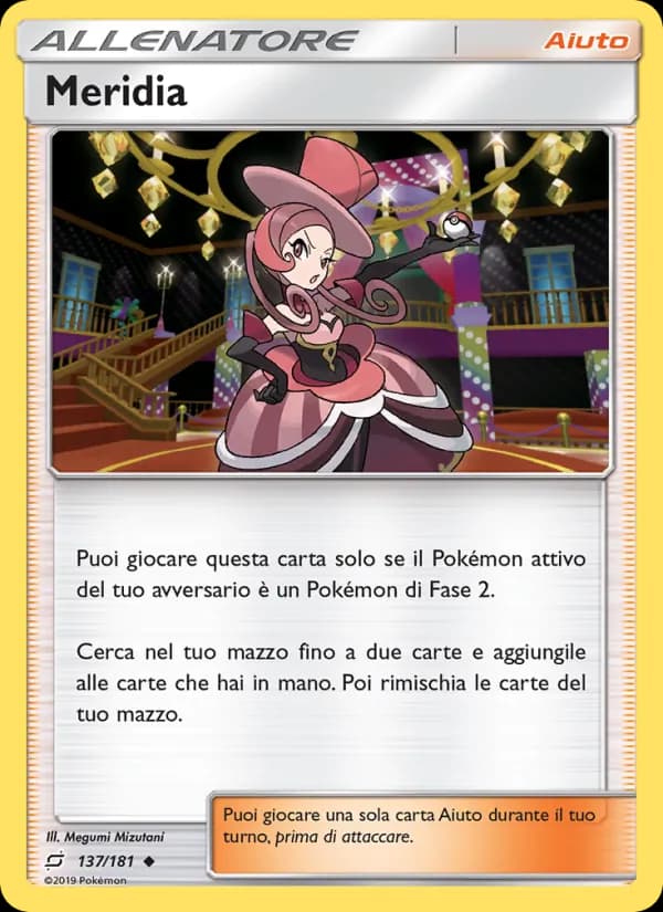 Meridia card in Italian