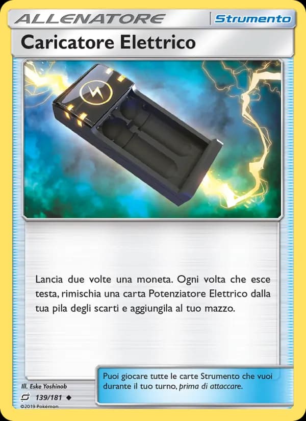 Caricatore Elettrico card in Italian