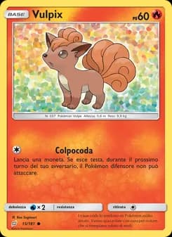 Vulpix card in Italian