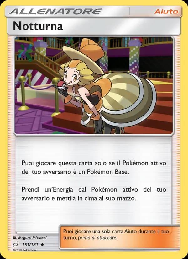 Notturna card in Italian