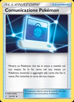 Comunicazione Pokémon card in Italian