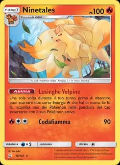 Ninetales card in Italian