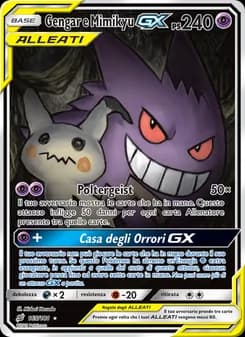 Gengar e Mimikyu GX card in Italian