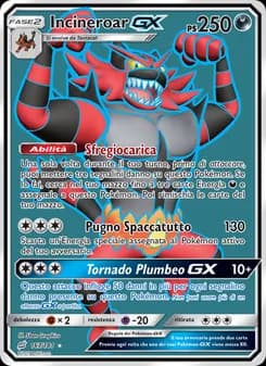 Incineroar GX card in Italian