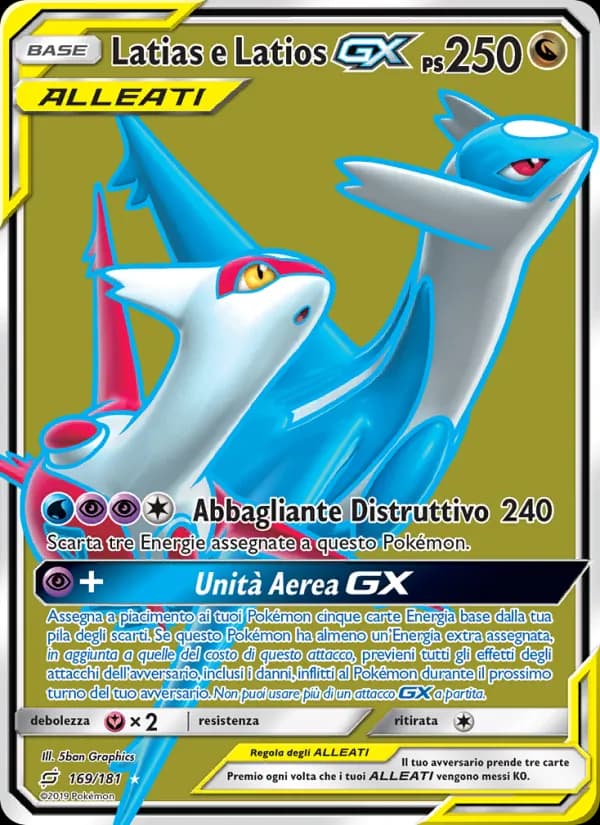 Latias e Latios GX card in Italian
