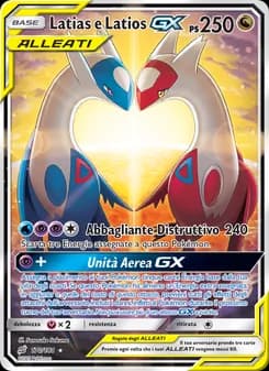 Latias e Latios GX card in Italian