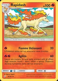 Rapidash card in Italian