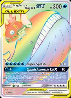 Magikarp e Wailord GX card in Italian