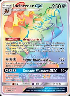 Incineroar GX card in Italian