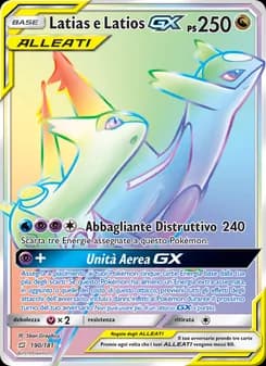 Latias e Latios GX card in Italian