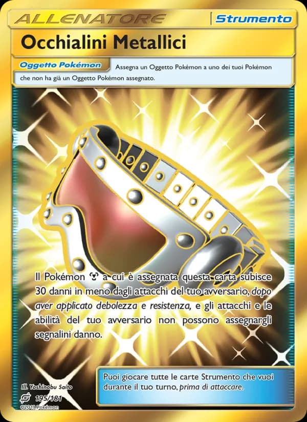 Occhialini Metallici card in Italian