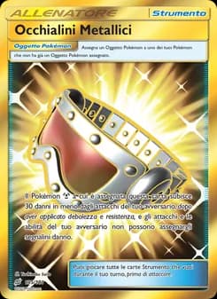 Occhialini Metallici card in Italian