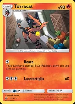 Torracat card in Italian