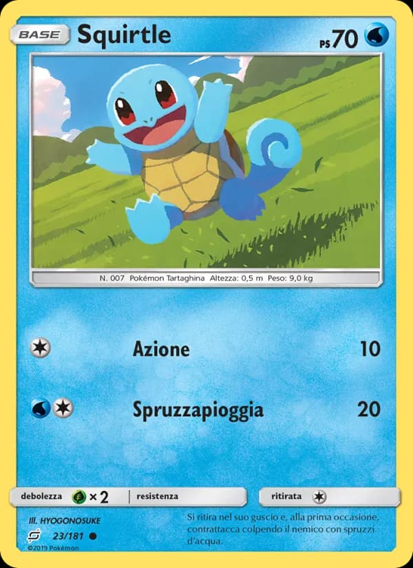 Squirtle card in Italian