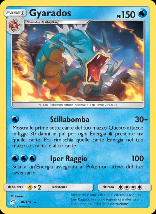 Gyarados card in Italian