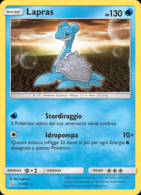 Lapras card in Italian