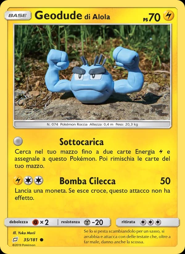 Geodude di Alola card in Italian