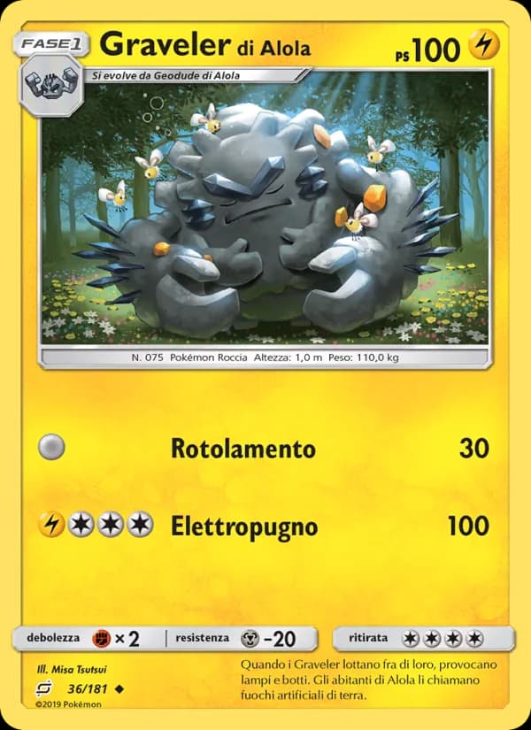 Graveler di Alola card in Italian
