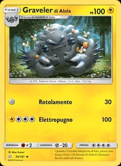 Graveler di Alola card in Italian