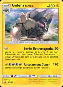 Golem di Alola card in Italian