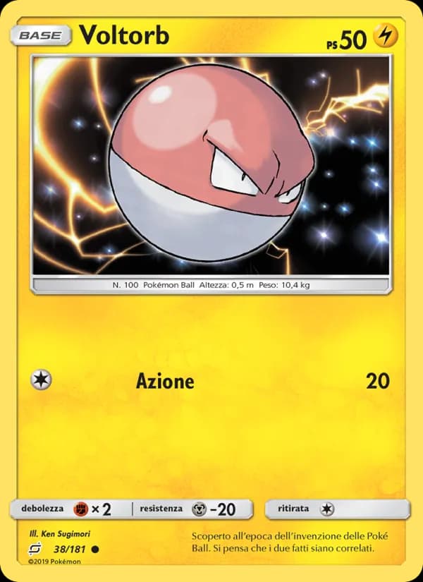 Voltorb card in Italian