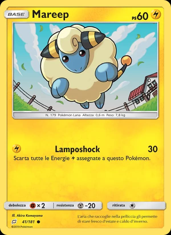 Mareep card in Italian