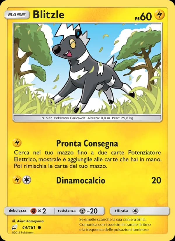 Blitzle card in Italian