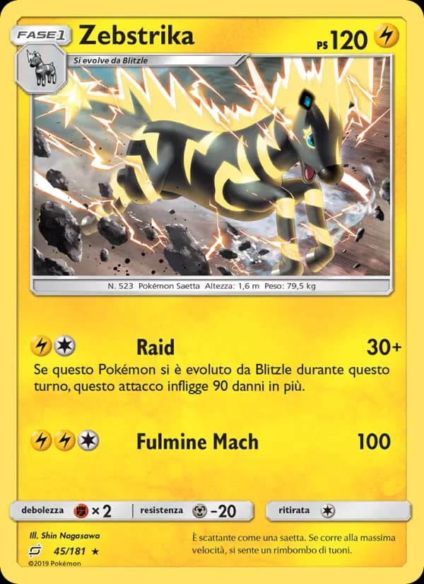 Zebstrika card in Italian