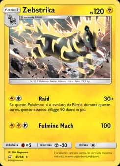 Zebstrika card in Italian