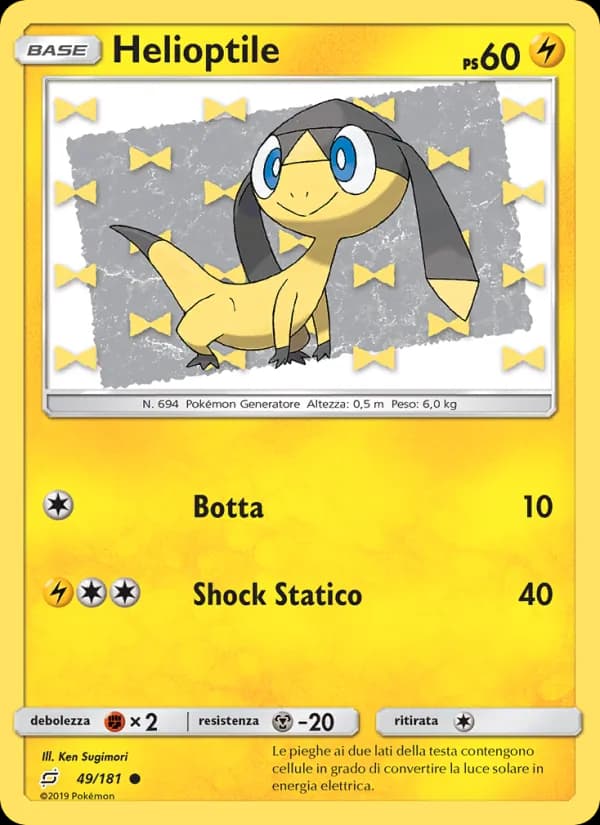 Helioptile card in Italian