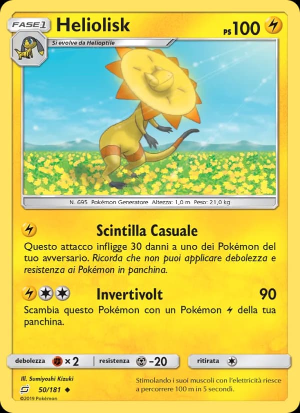 Heliolisk card in Italian